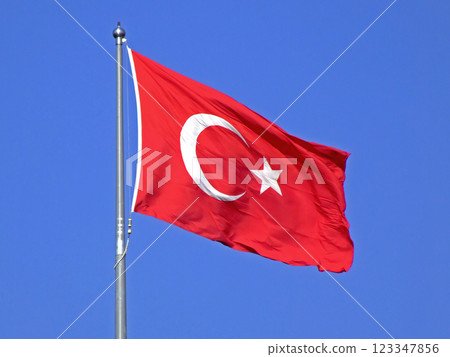 Turkish flag Turkish flag 123347856