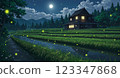 [Anime Background] A fantastic night woven by fireflies and old houses 123347868