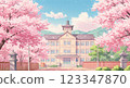 [Anime Background] Entrance Ceremony 123347870