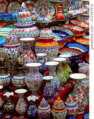 Colorful pottery 123347932