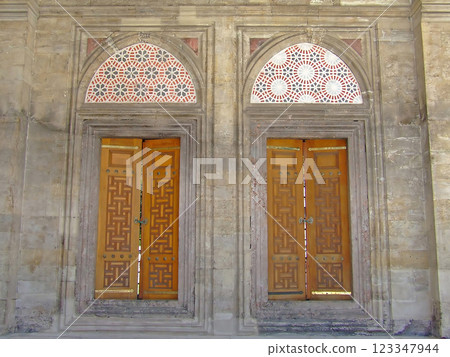 Mosque doors Mosque doors 123347944