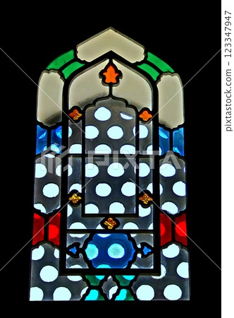 Mosque window 123347947
