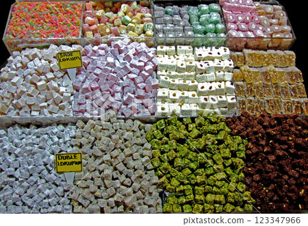 Variety of Turkish delights 123347966