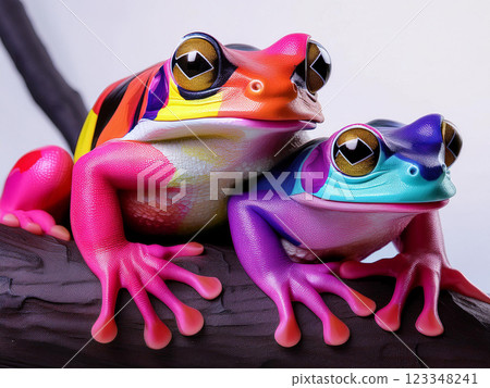 Fantasy colorful frog 123348241