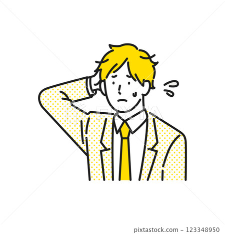 Illustration material: A troubled business man 123348950