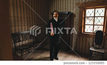 Irkutsk, Russia - August 21 , 2021: Architectural and Ethnographic Museum Taltsy . 123350005