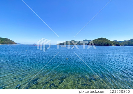 蒲江養殖筏和豐後水道 蒲江養殖筏和豐後水道 123350860