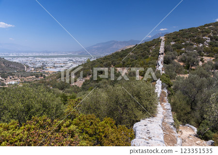 Ancient Roman Delikkemer aqueduct bridge at Lycian way Ancient Roman Delikkemer aqueduct bridge at Lycian way 123351535