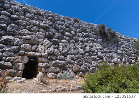 Ancient Roman Delikkemer aqueduct bridge. Lycian way landscape 123351537