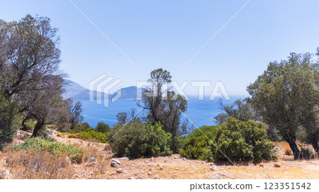 Landscape photo taken at Lycian way on a sunny summer day 123351542