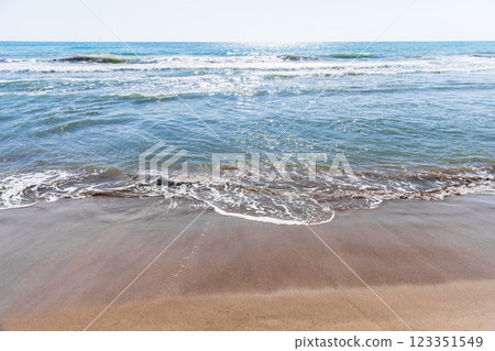 Mediterranean sea shore. Patara beach on a sunny summer day Mediterranean sea shore. Patara beach on a sunny summer day 123351549