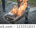A barbecue with too much sun 123351833