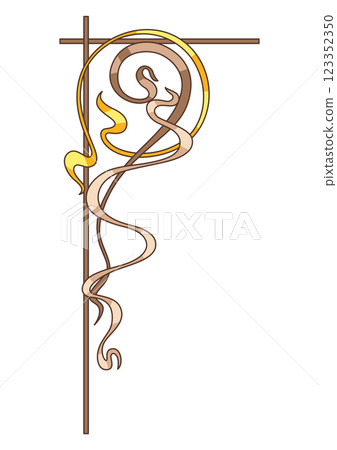 Corner in art nouveau style. Decorative curl element. Corner in art nouveau style. Decorative curl element. 123352350