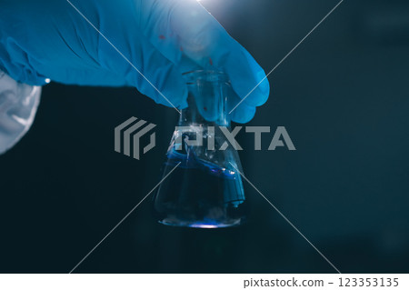 Researchers working in the clinical laboratory 123353135