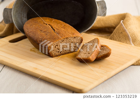 Warm Bread with a Golden Crust Warm Bread with a Golden Crust 123353219