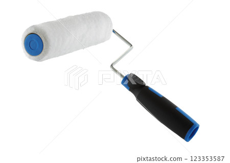 Paint roller diagonal with clipping path Paint roller diagonal with clipping path 123353587