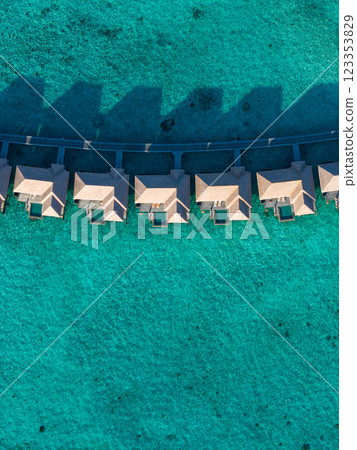 Aerial views of Gaafu Dhaalu Atoll Maguhdhuvaa Island, Maldives 123353829