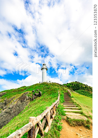 Stairs to Okanzaki Lighthouse - Beautiful coastal scenery of Ishigaki Island Stairs to Okanzaki Lighthouse - Beautiful coastal scenery of Ishigaki Island 123353870