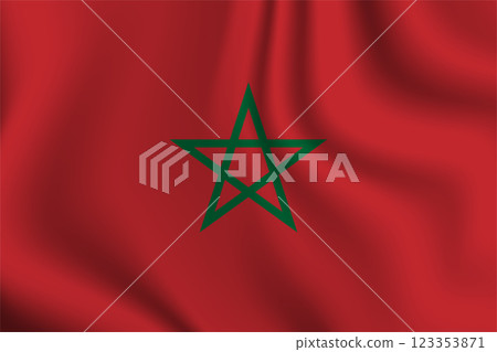 Flag of Morocco. Moroccan national symbol in official colors. Template icon. Abstract vector background 123353871