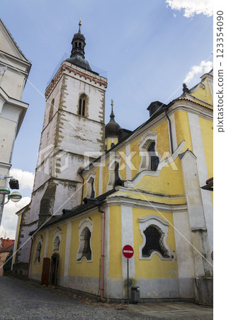 Historic centre of the town Stribro in Tachov district in the Plzen Region, Czech Republic, sunny summer day Historic centre of the town Stribro in Tachov district in the Plzen Region, Czech Republic, sunny summer day 123354090