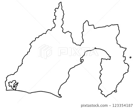 靜岡縣中部地區的略顯鬆散的白色地圖 靜岡縣中部地區的略顯鬆散的白色地圖 123354187