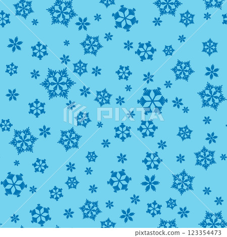 Winter seamless pattern with snowflakes on blue background. Vector illustration for fabric, textile wallpaper, posters, gift wrapping paper. Christmas vector illustration. Falling snow Winter seamless pattern with snowflakes on blue background. Vector illustration for fabric, textile wallpaper, posters, gift wrapping paper. Christmas vector illustration. Falling snow 123354473