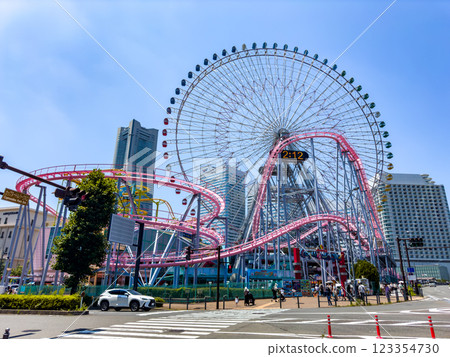Yokohama skyline by day in Kanagawa, Yokohama, Japan 123354730
