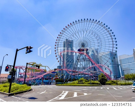 Yokohama skyline by day in Kanagawa, Yokohama, Japan 123354731