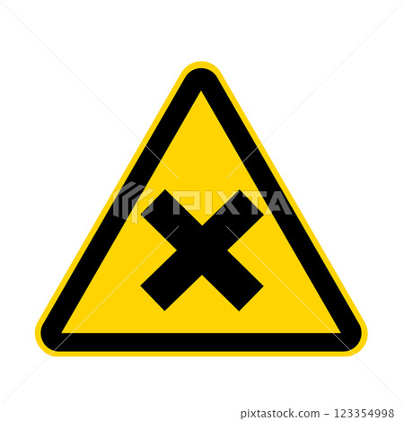 Irritant warning danger sign with clipping path Irritant warning danger sign with clipping path 123354998