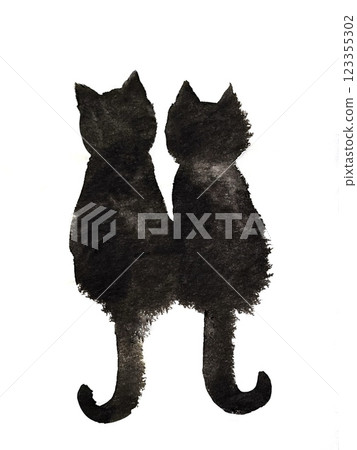 兩隻黑貓背對著背坐著 兩隻黑貓背對著背坐著,好像在看著什麼東西 兩隻黑貓背對著背坐著 兩隻黑貓背對著背坐著,好像在看著什麼東西 123355302