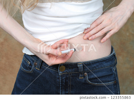 Diabetic insulin injection 123355863