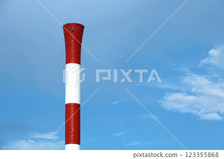 Industrial chimney on sky Industrial chimney on sky 123355868