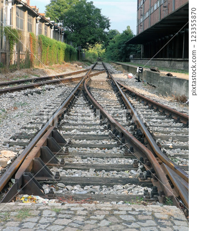 Railway track path Railway track path 123355870