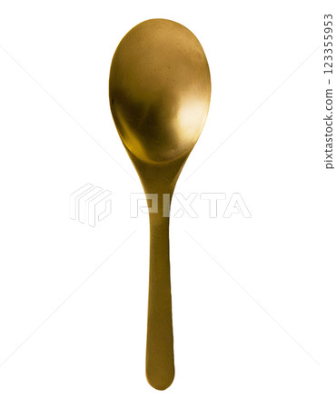 Bronze spoon on a transparent background, PNG image without background Bronze spoon on a transparent background, PNG image without background 123355953