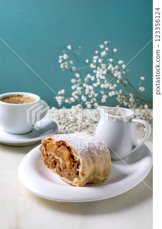 Traditional Austrian apple strudel Traditional Austrian apple strudel 123356124