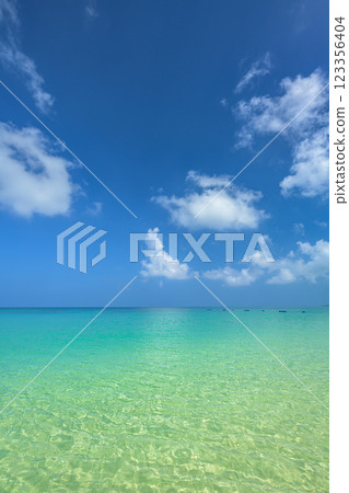 Excellent transparency! The emerald green sea of Ishigaki Island Excellent transparency! The emerald green sea of Ishigaki Island 123356404