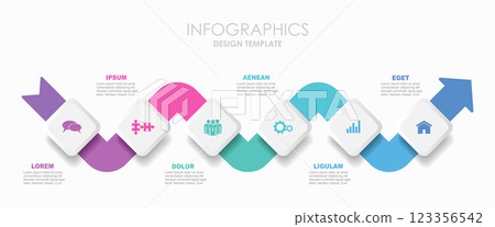 Infographic design template with place for your data. Vector illustration. 123356542