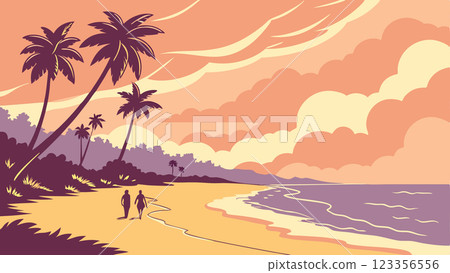 landscape with palm trees landscape with palm trees 123356556