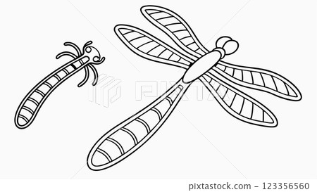 sketch of a dragonfly 123356560