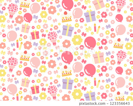 Birthday party pattern illustration Birthday party pattern illustration 123356643