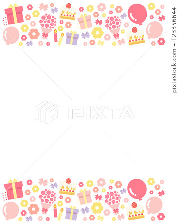 Birthday party frame illustration 123356644