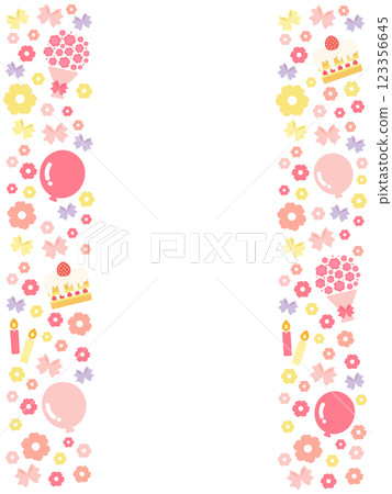Birthday party frame illustration 123356645