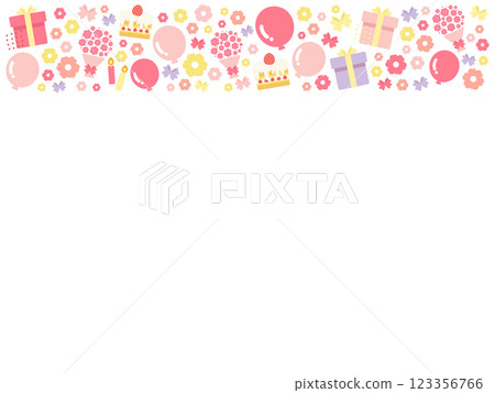 Birthday party frame illustration 123356766