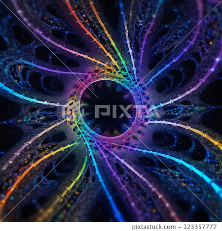 Vivid Fractal Vortex in Cosmic Colors Vivid Fractal Vortex in Cosmic Colors 123357777