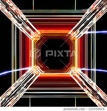 Vibrant Abstract Geometric Design 123358028