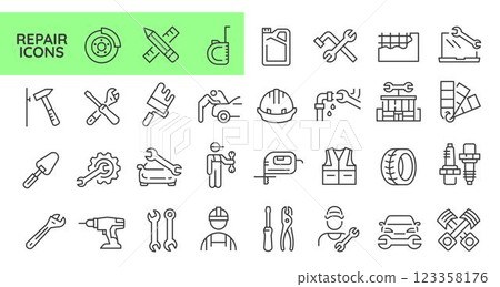 Repair Icons Set Repair Icons Set 123358176