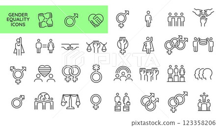 Gender Equality Icon Set Gender Equality Icon Set 123358206