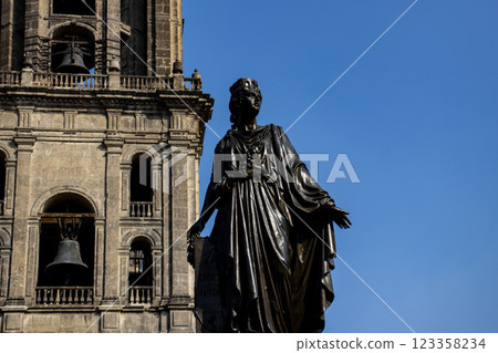 The Hypsographic Monument located next to the Metropolitan Cathedral of Mexico City in honor to Enrico Martinez built in 1881. The Hypsographic Monument located next to the Metropolitan Cathedral of Mexico City in honor to Enrico Martinez built in 1881. 123358234