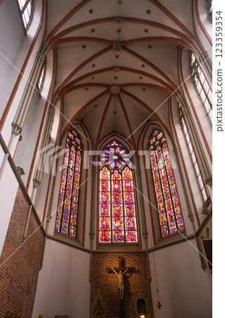 beautiful interior of the Catholic cathedral in Wroclaw 123359354