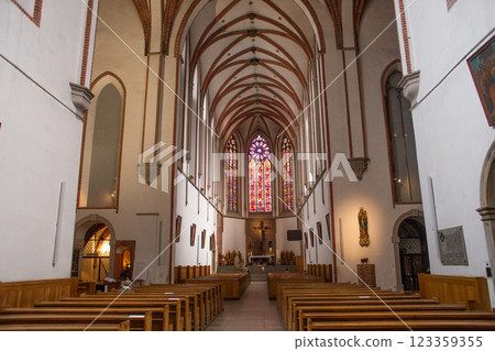 beautiful interior of the Catholic cathedral in Wroclaw 123359355